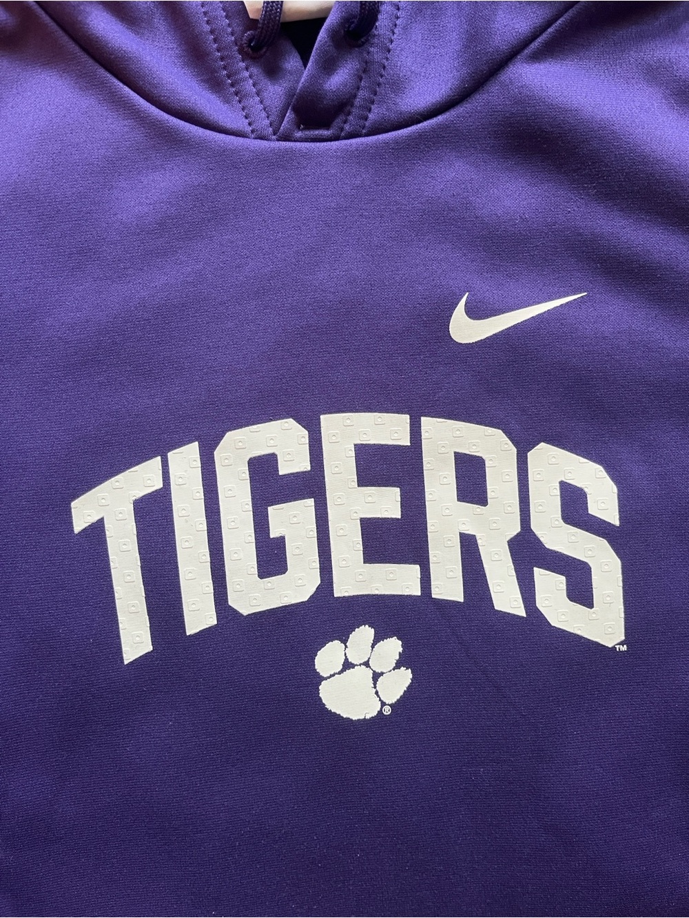 Nike Clemson Tigers Therma-FIT Purple Hoodie Pullover Adult Small NCAA